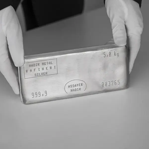 NadirGold 5 Kg 999‚9 Gümüş Külçe