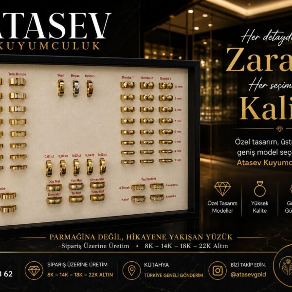 Erkek-Bayan ALTIN Alyans PARMAK ÖLÇÜNÜZE GÖRE FİYAT DEĞİŞMEKTEDİR.