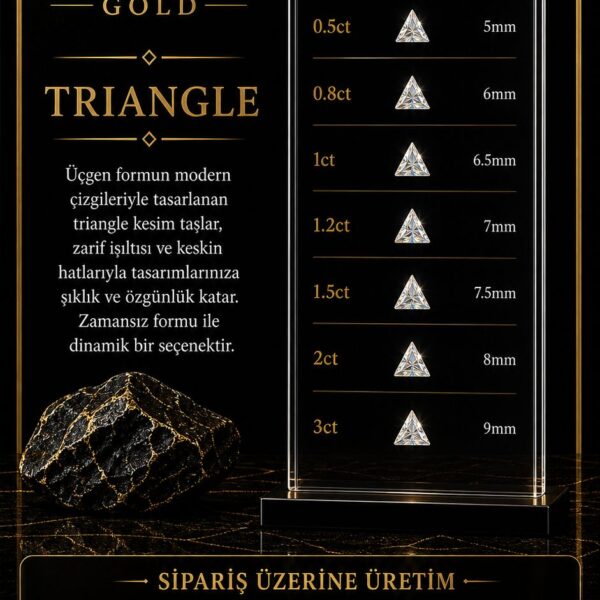 Pırlanta Yüzük Triangle Kesim ULUSLARARASI SERTİFİKALI