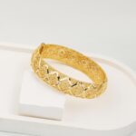Mozaik Desenli Altın Kelepçe Bilezik 14 Ayar - Görsel 4