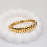 Bombeli Model Kelepçe Bilezik 14 Ayar - Görsel 5