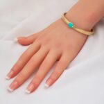 Oroliv Turkuaz Renkli 14 Ayar Ayar Altın Bilezik - Görsel 3