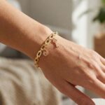 Pandora Charmlı 14 Ayar Altın Kelepçe Bilezik - Görsel 2