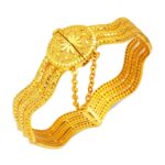 İşlemeli 22 Ayar Altın Erzurum Kelepçe Bilezik - Görsel 2