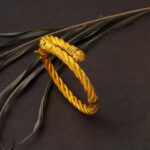 Burgulu 22 Ayar Altın Kelepçe Bilezik - Görsel 6