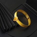 Versage Tuğralı Hasır 14 Ayar Kelepçe Altın Bilezik - Görsel 5