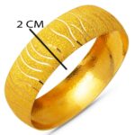 22 Ayar 2 cm. Enli Kumlu Altın Mega Bilezik 25 Gram - Görsel 7