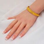 Rolex Model Hasır Altın Kelepçe Bilezik - Görsel 3