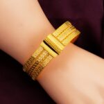 Versage Burmalı Altın Kelepçe Bilezik - Görsel 4