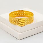 Versage Saç Örgüsü Hasır Kelepçe Altın Bilezik - Görsel 5