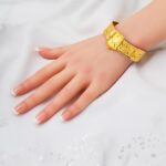 Hasır Model 14 Ayar Altın Kelepçe Bilezik - Görsel 3