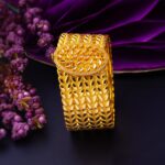 Başak Burmalı Tasarım Kelepçe Altın Bilezik - Görsel 6