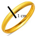 Setina 1 cm Enli 8 Ayar Altın Bilezik - Görsel 6