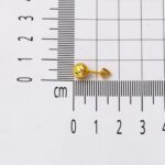 Kalemli Büyük Sarı Altın Top Küpe 7 mm. - Görsel 5