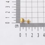 Mat 14 Ayar Altın Top Küpe 7 mm. - Görsel 6