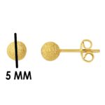 Kumlu Tasarım 14 Ayar Altın Top Küpe 5 mm. - Görsel 7