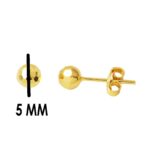 Petek 14 Ayar Altın Top Küpe 5 mm. - Görsel 7