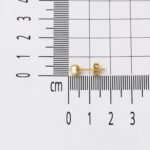 Petek 14 Ayar Altın Top Küpe 5 mm. - Görsel 6
