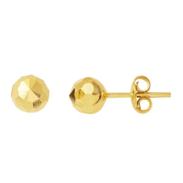 Petek 14 Ayar Altın Top Küpe 6 mm.