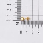 Petek 14 Ayar Altın Top Küpe 6 mm. - Görsel 6