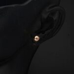 5 mm. Vidalı 14 Ayar Altın Top Küpe - Görsel 3