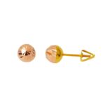 14 Ayar Top Altın Küpe Vidalı 7 mm. - Görsel 2