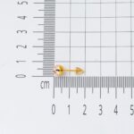 14 Ayar Top Altın Küpe Vidalı 7 mm. - Görsel 6