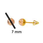 14 Ayar Top Altın Küpe Vidalı 7 mm. - Görsel 7