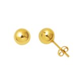 14 Ayar Altın Top Küpe 8 mm. - Görsel 2