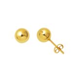 14 Ayar Altın Top Küpe 6 mm. - Görsel 2