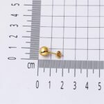 14 Ayar Altın Top Küpe 6 mm. - Görsel 7