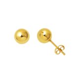 14 Ayar Altın Top Küpe 7 mm. - Görsel 2