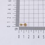 14 Ayar Altın Top Küpe 4 mm. - Görsel 7