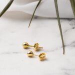 14 Ayar Altın Top Küpe 4 mm. - Görsel 4