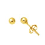 14 Ayar Altın Top Küpe 4 mm. - Görsel 2