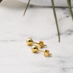 14 Ayar Altın Top Küpe 5 mm. - Görsel 3