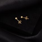 14 Ayar Altın Top Küpe 5 mm. - Görsel 4