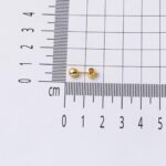 14 Ayar Altın Top Küpe 5 mm. - Görsel 7