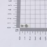 14 Ayar Beyaz Altın Top Küpe 4 mm. - Görsel 7