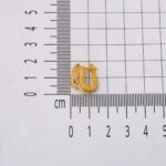 14 Ayar Asimetrik Taşlı Altın Küpe - Görsel 6