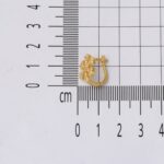 14 Ayar Baget Taşlı Kartanesi Altın Küpe - Görsel 6
