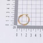 2,5 cm Çaplı 14 Ayar Top Altınlı Halka Küpe - Görsel 6