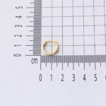 Mavi Taşlı 14 Ayar Altın Halka Küpe - Görsel 6