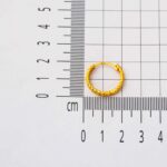 Burmalı 22 Ayar Halka Altın Küpe 2 cm. Çaplı - Görsel 6