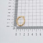 Burgulu Oval 14 Ayar Halka Küpe 3cm. - Görsel 6