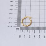 14 Ayar 2 cm. Çaplı Burgu Altın Halka Küpe - Görsel 6
