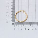 Klasik Büyük Burma Halka Küpe 4 cm. Çaplı - Görsel 6
