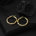 Versage Burma Halka Küpe 3 cm. Çaplı - Görsel 5