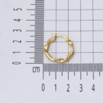 14 Ayar 2,5 cm. Çaplı Burgulu Halka Altın Küpe - Görsel 6