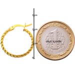 2,2 cm. Çaplı 22 Ayar Altın Burma Küpe - Görsel 6